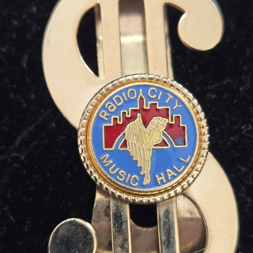 Radio City Music Hall Vintage Gold Tone Money Clip